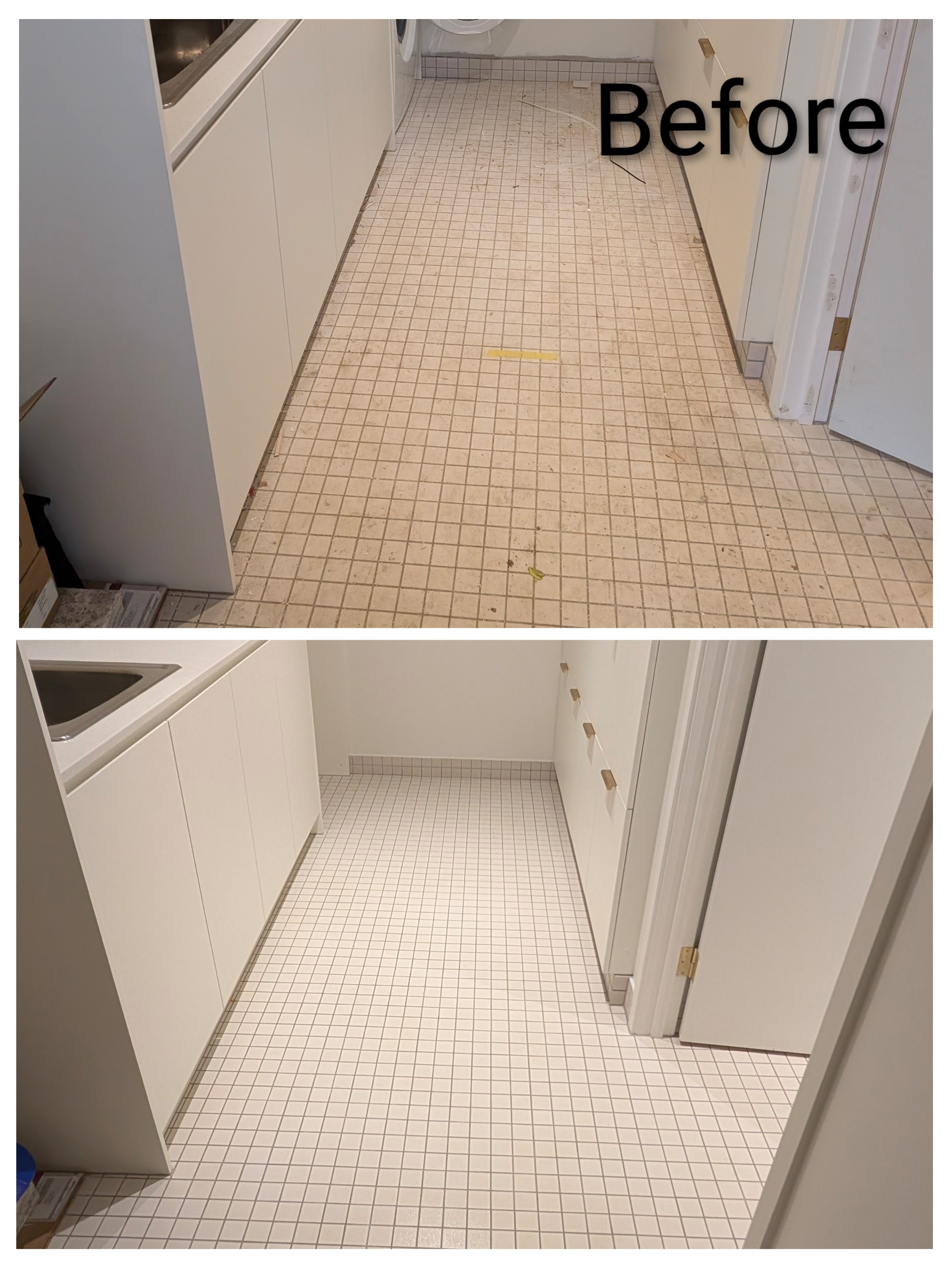 Builders clean West End - Before and after